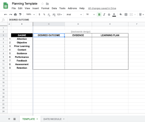 Planning template icon